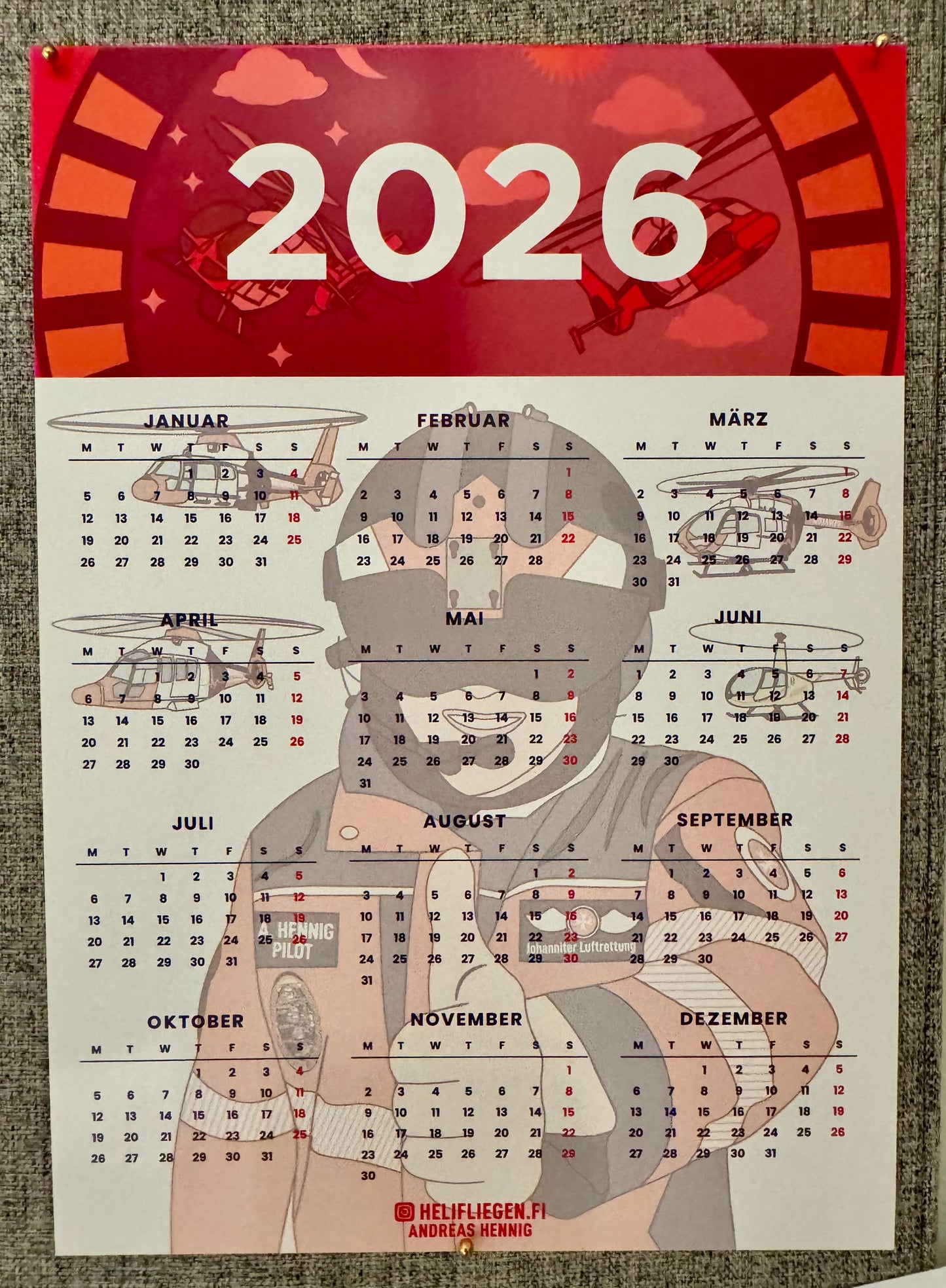 Jahreskalender 2026 by Helifliegen.Fi