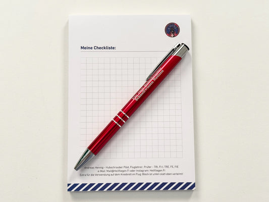 Kugelschreiber + Heli-Notizblock - Hubschrauber Schnellwissen
