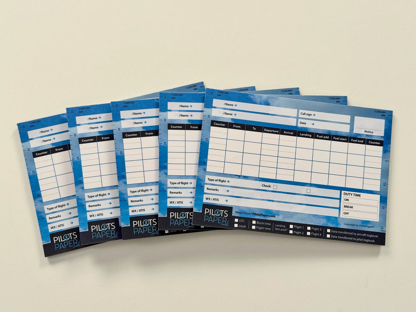 Pilots Paper (5 Blöcke)